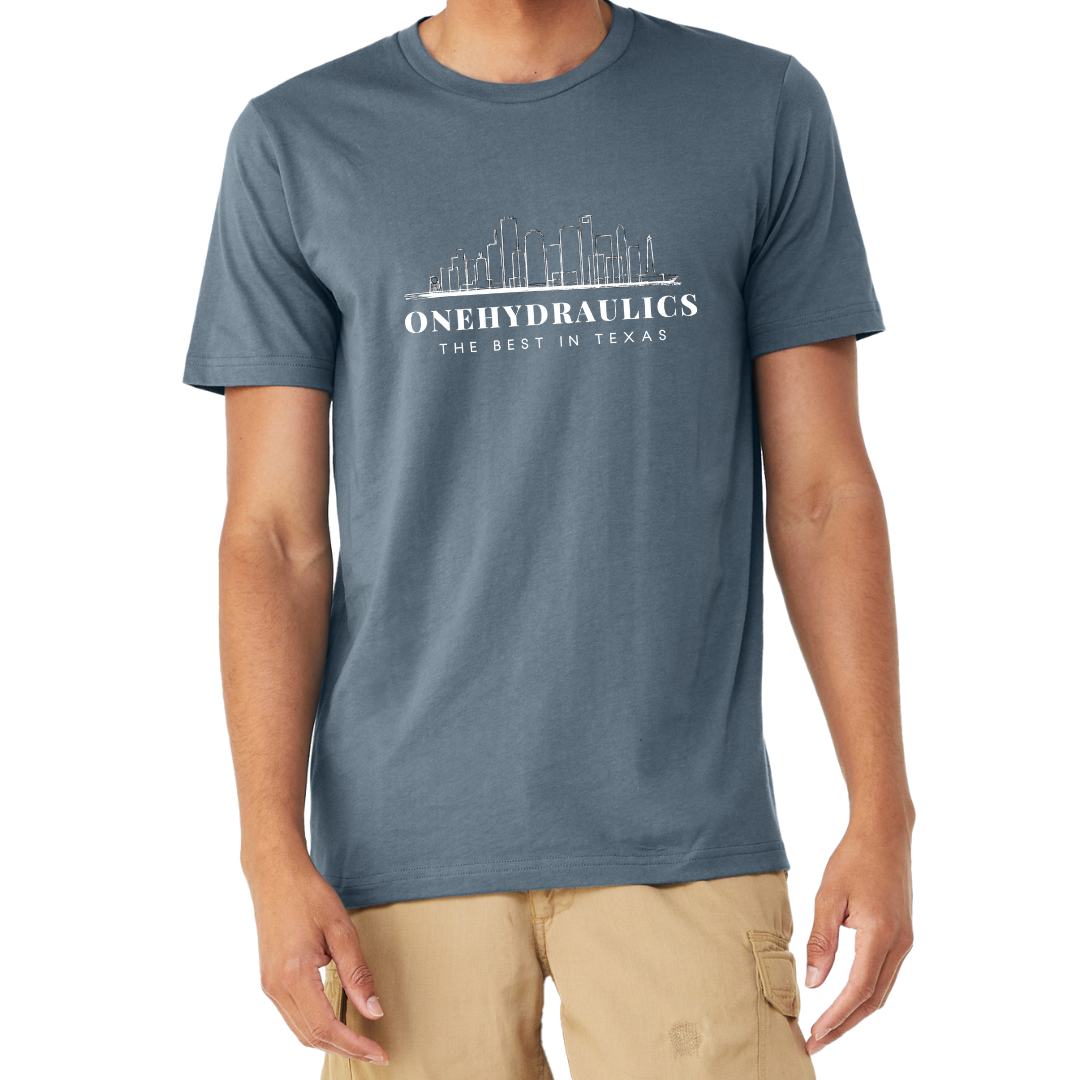 HOUSTON SKYLINE SHIRT - Stylish and Fun Hydraulic Themed T-Shirt - Fluid Power Fashion by OneHydraulics