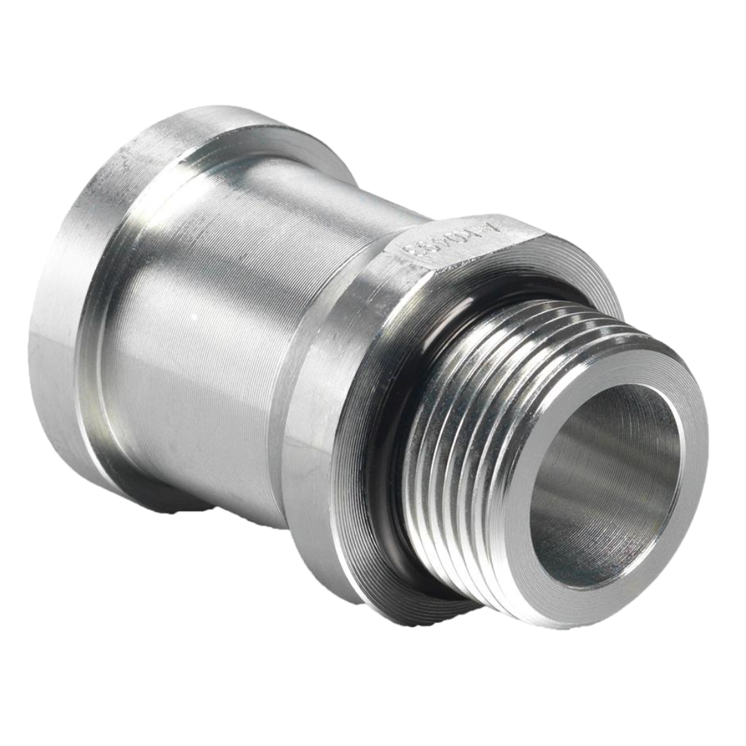 602-24-32 : AFP Split Flange Head Adapters, Steel, Straight, 1.5 (1-1/2") Male SAE Side 1, 2" C62 Side 2, 6000psi Rated