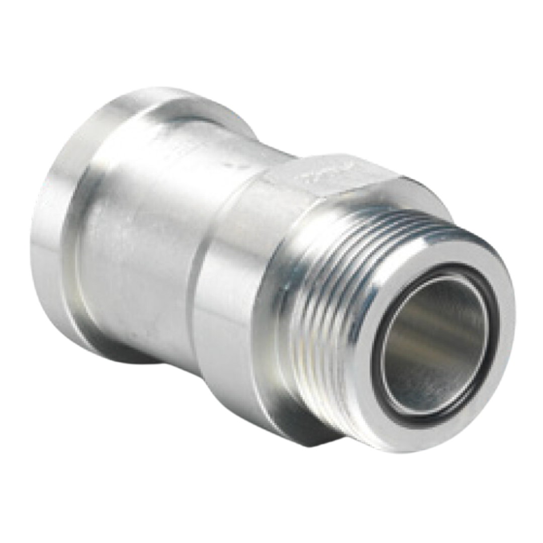 304-12-12 : AFP Split Flange Adapter, Steel, Straight, 0.75 (3/4") Male ORFS Side 1, 0.75 (3/4") C61 Flange Side 2