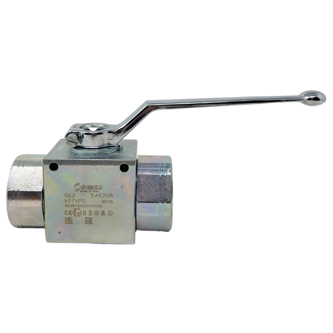 GE2 SAE20R 1 1/4 DN25 1111AB 5075PSI : Gemels Ball Valve, 2-Way, 5075psi, -20 SAE (1.25), Carbon Steel