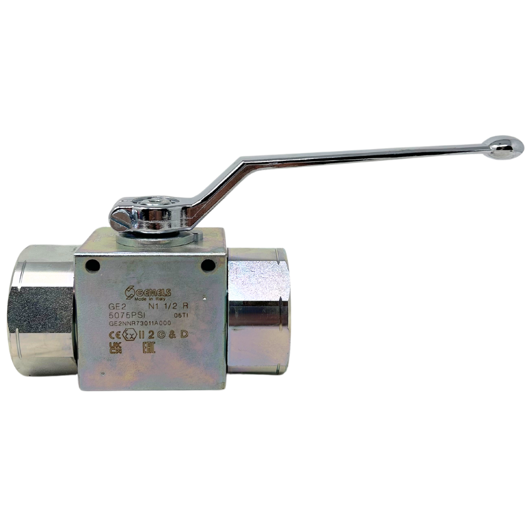 GE2 N1 1/2 R DN25 1111AB 5075PSI : Gemels Ball Valve, 2-Way, 5075psi, 1.5 NPT, Carbon Steel