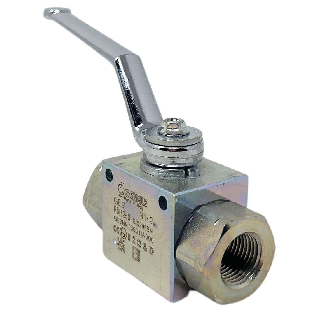 GE2 N1/2 DN13 1111AB 7250PSI : Gemels Ball Valve, 2-Way, 7250psi, 1/2 NPT, Carbon Steel