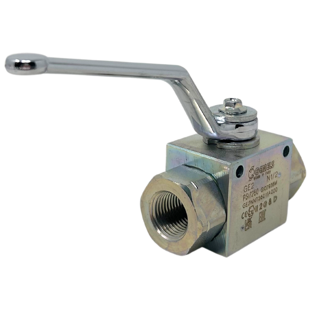 GE2 N1/2 DN13 1111AB 7250PSI : Gemels Ball Valve, 2-Way, 7250psi, 1/2 NPT, Carbon Steel