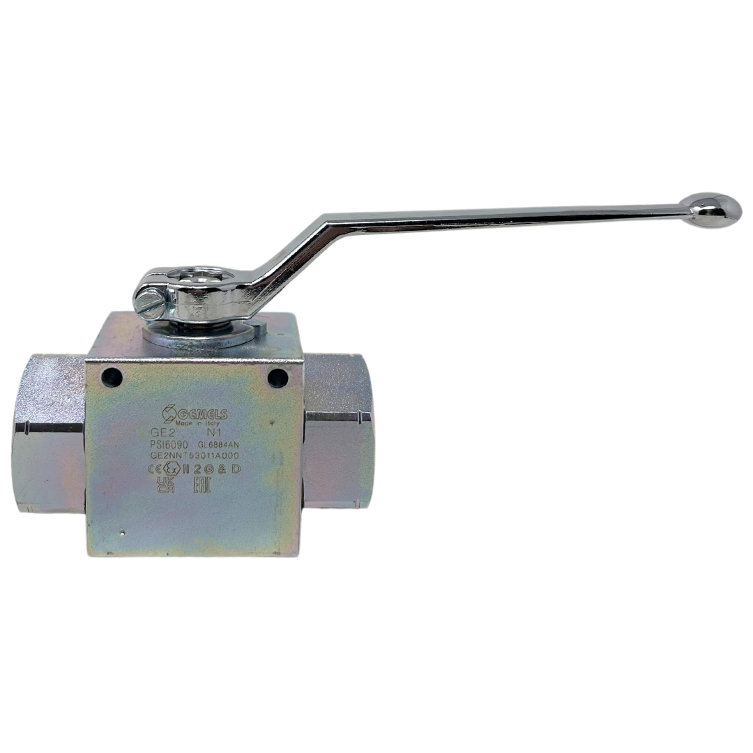 GE2 N1 DN25 1111AB 6090PSI : Gemels Ball Valve, 2-Way, 6090psi, 1 NPT, Carbon Steel