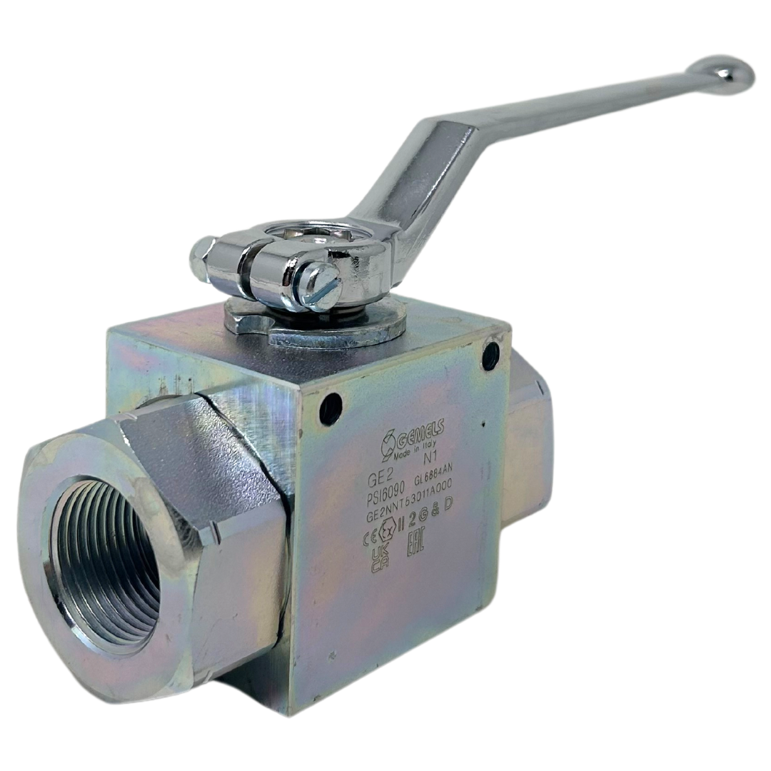 GE2 N1 DN25 1111AB 6090PSI : Gemels Ball Valve, 2-Way, 6090psi, 1 NPT, Carbon Steel