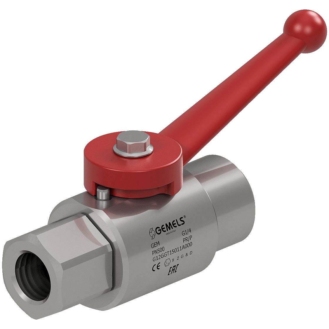 GEM N1/4 DN6 1114AB 7250PSI : Gemels Mini Ball Valve, 2-Way, 7250psi, 1/4 NPT, Carbon Steel