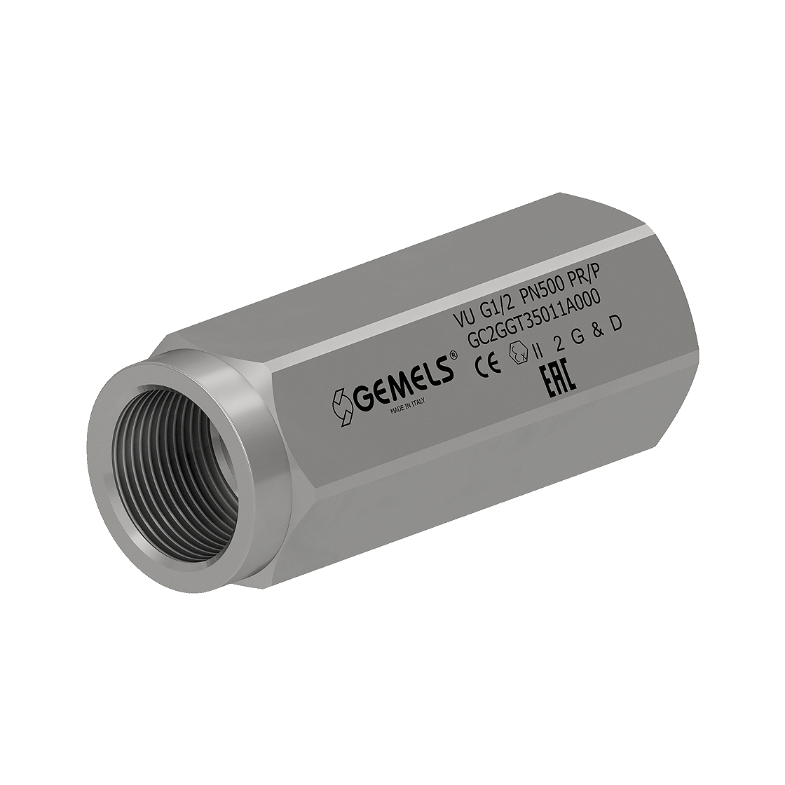 VU SAE24 DN40 1111 : Gemels Check Valve, -24 SAE (1.5), 5075psi rated, Carbon Steel