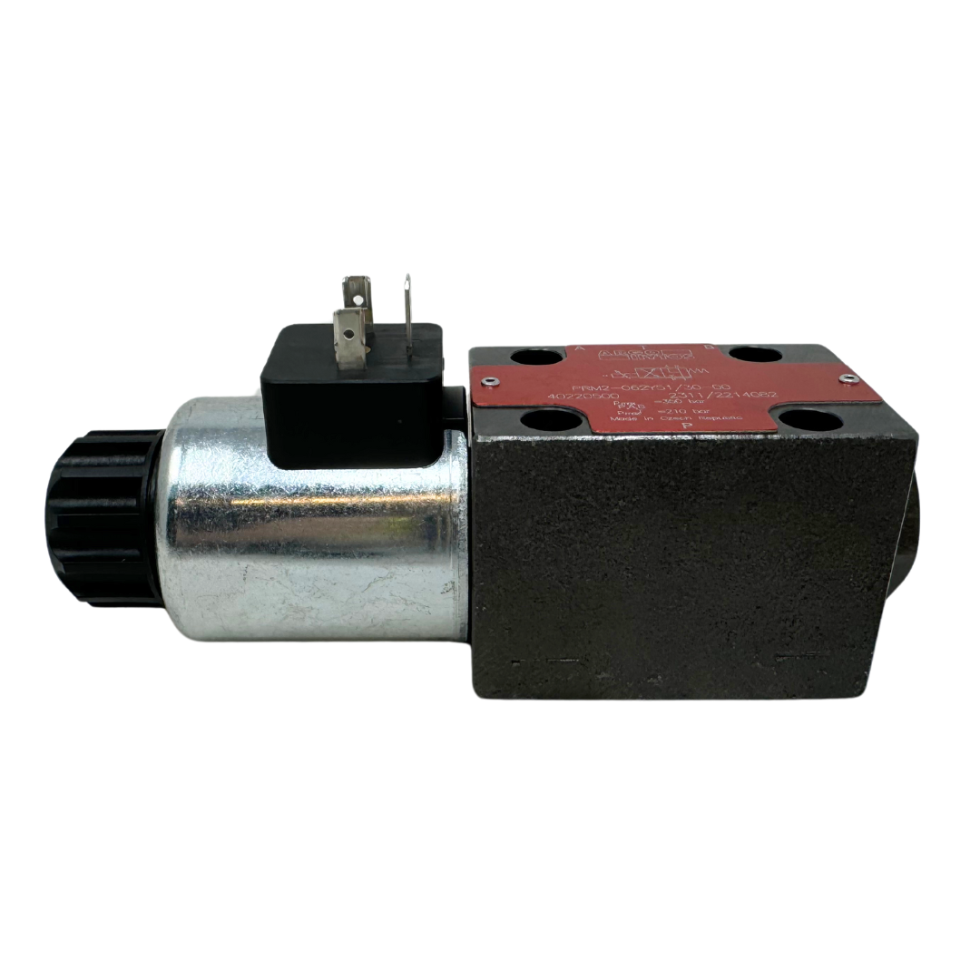 PRM2-062Z51/30-24E1K1 : Argo Hytos D03 Proportional Directional Valve, 7.9GPM Nominal Flow, 5100psi, 2P4W, 24VDC DIN Coils, All Ports Blocked, Coil Side A, No Onboard Electronics