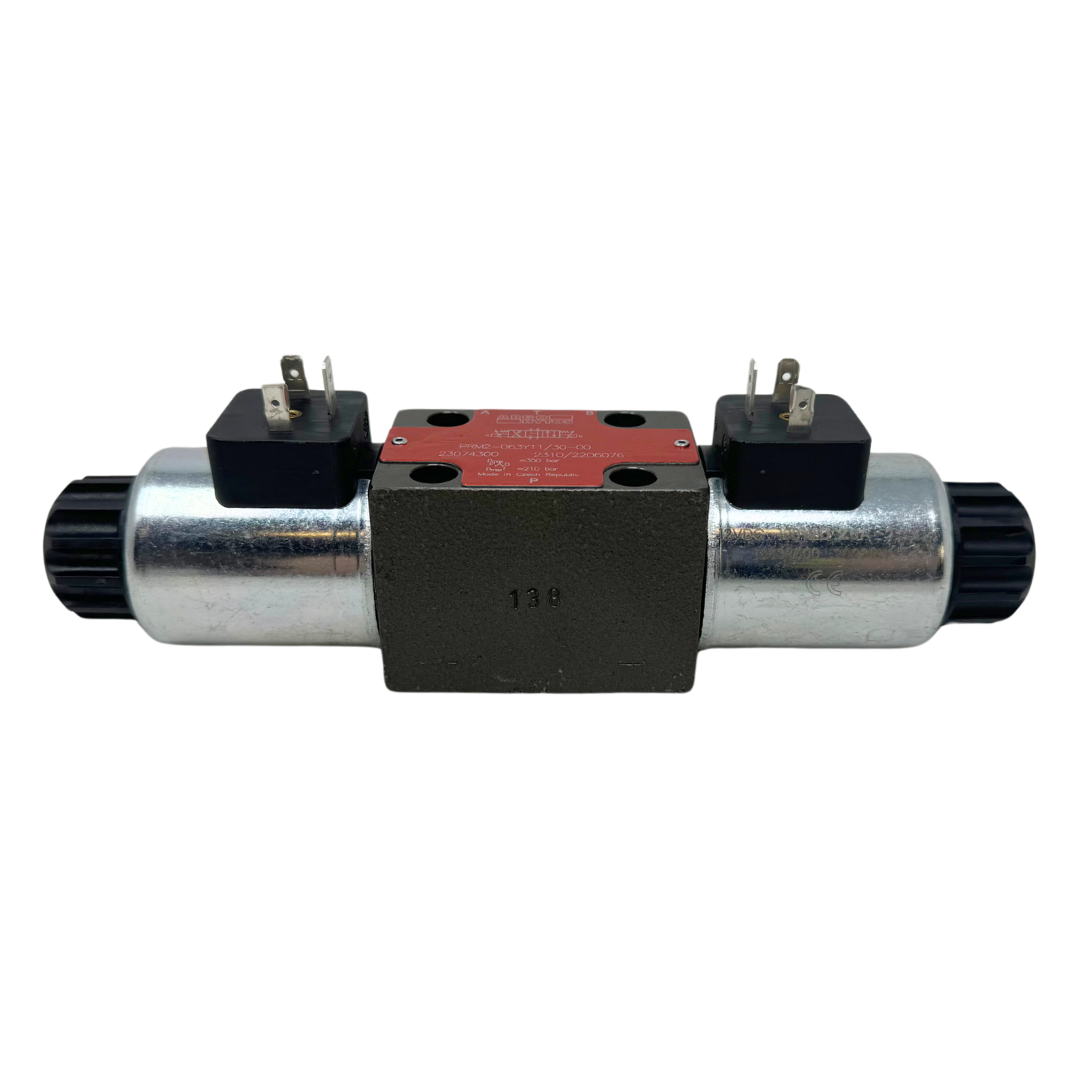 PRM2-063Z11/15-12E1K1 : Argo Hytos D03 Proportional Directional Valve, 4GPM Nominal Flow, 5100psi, 3P4W, 12VDC DIN Coils, All Ports Blocked, No Onboard Electronics