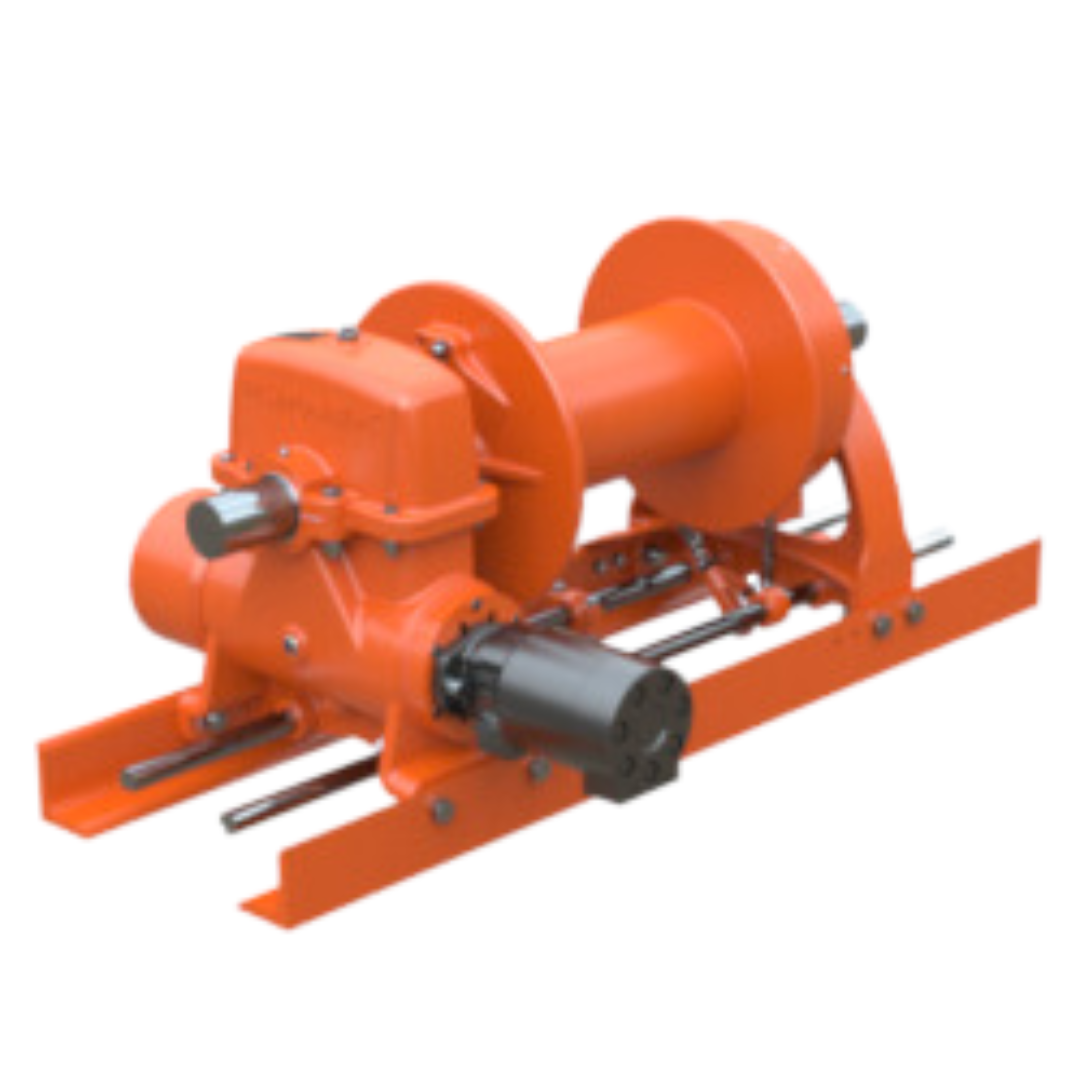 RN20WM-RFOMX : Tulsa Winch Rufnek-Series Worm Gear, 20,000 lbs Bare Drum Pull, Mechanical Clutch, No Hydraulic Motor