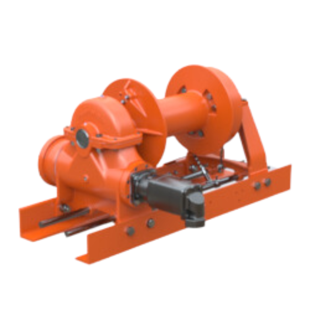 RN45WHRFOM3 : Tulsa Winch Rufnek-Series Worm Gear, 45,000 lbs Bare Drum Pull, Mechanical Clutch, 40 GPM Hydraulic Motor