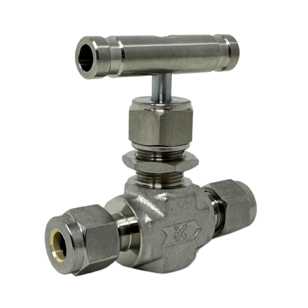 SINV1-S-2-RS : Superlok Integral Bonnet Needle Valve, 1/8" O.D. Tube, Bar Handle, 5000psi