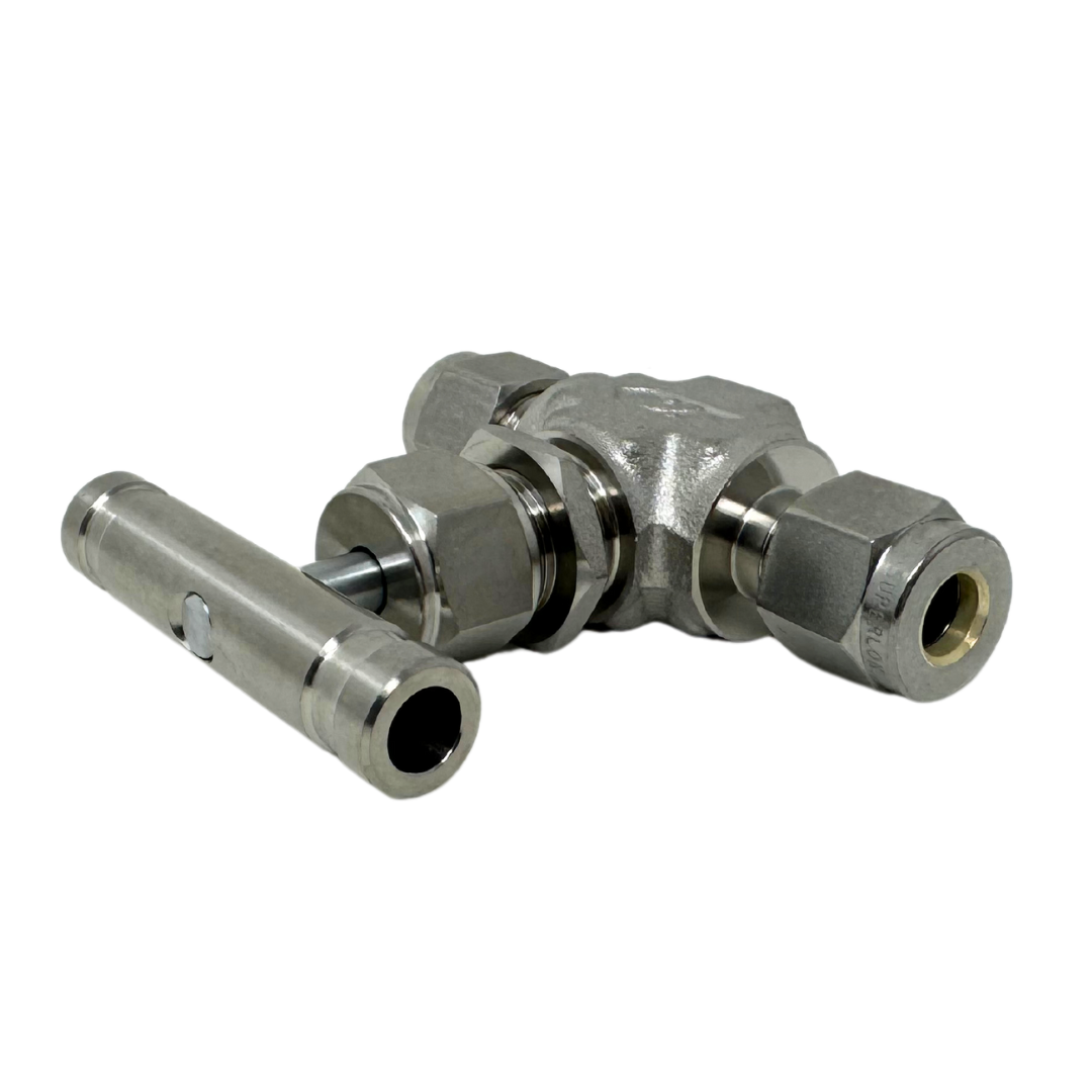 SINV1-S-2-RS : Superlok Integral Bonnet Needle Valve, 1/8" O.D. Tube, Bar Handle, 5000psi