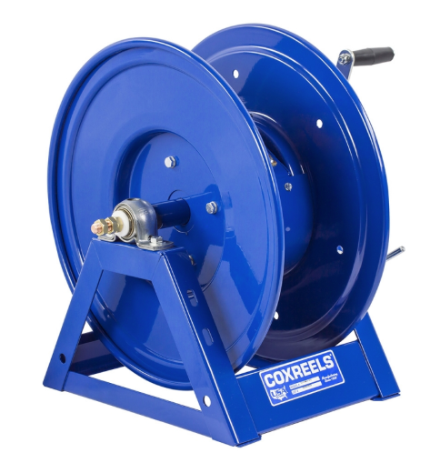 1125WCL-12-A : Coxreels 1125WCL-12-A Compressed Air #4 Gast Motor Rewind Welding Cable Reel, Up to 2 AWG, 600' cable capacity, NO CABLE, 450 Amps