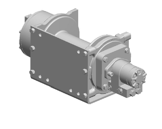 12JAAX4R1H : DP Winch, 12,000lb Bare Drum Pull, Base without Fairlead, Air/Hyd Kickout, CW, Less than 18GPM Motor, 4.26" Barrel x 9.53" Length x 9.25" Flange