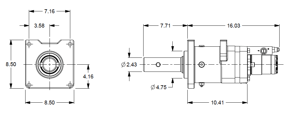 13CDUCBC1B : DP Capstan Drive Winch, 13,000 in-lb Capacity, Less than 18GPM Motor