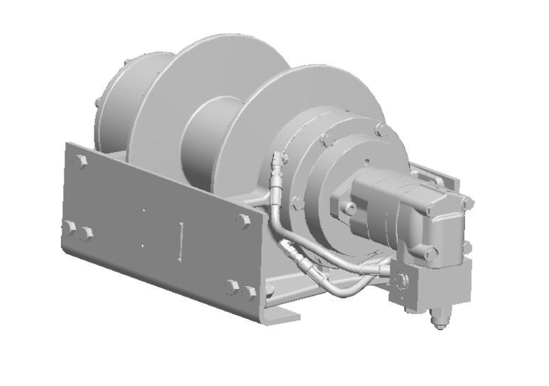 20AAX1L2G : DP Winch, 20,000lb Bare Drum Pull, Base only, No Kickout, CCW, Less than 25GPM Motor, 5.5" Barrel x 7.19" Length x 12.75" Flange