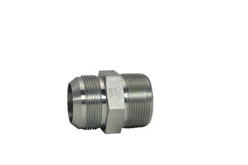 2404-06-12-OHI : OHI Straight Adapter, 0.375 (3/8") Male JIC x 0.75 (3/4") Male NPT, Steel