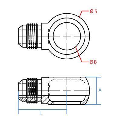 3059-06-06 : Adaptall BANJO Adapter, Male 0.375 (3/8") JIC x Male 0.375 (3/8") BSPP, Carbon Steel