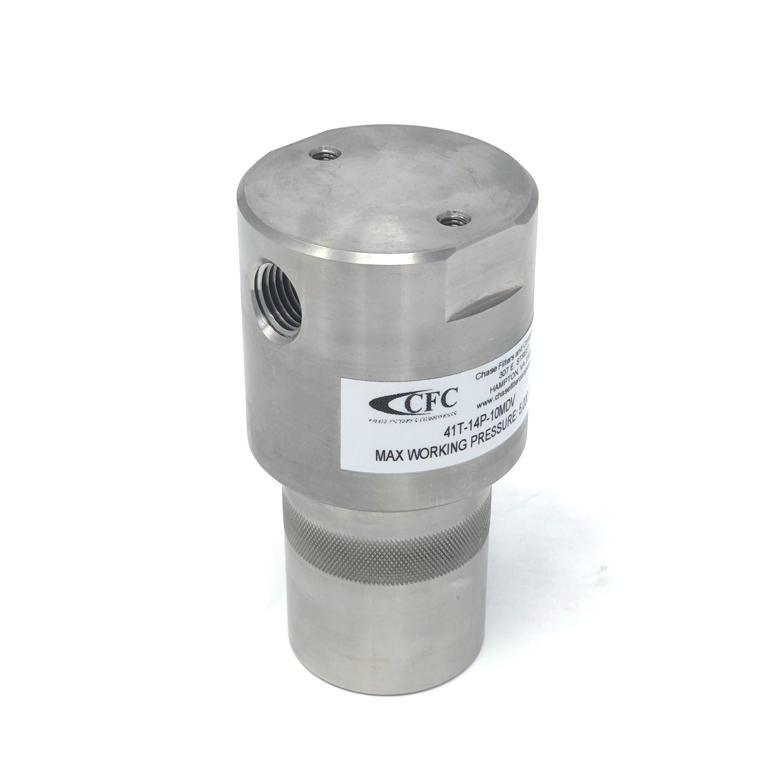 43P-76HP-150SEN : Chase Ultra High Pressure Inline Filter, 20000psi, 3/8" HP, 150 Micron, No Visual Indicator, No Bypass