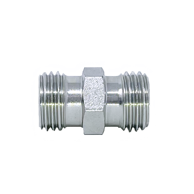 5000L-18-12 : Adaptall Straight Adapter, Male L18 DIN Tube x Male L12 DIN Tube, Carbon Steel, Light Duty