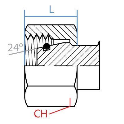 5204S-10 : Adaptall Metric Tube Cap, S10, Carbon Steel