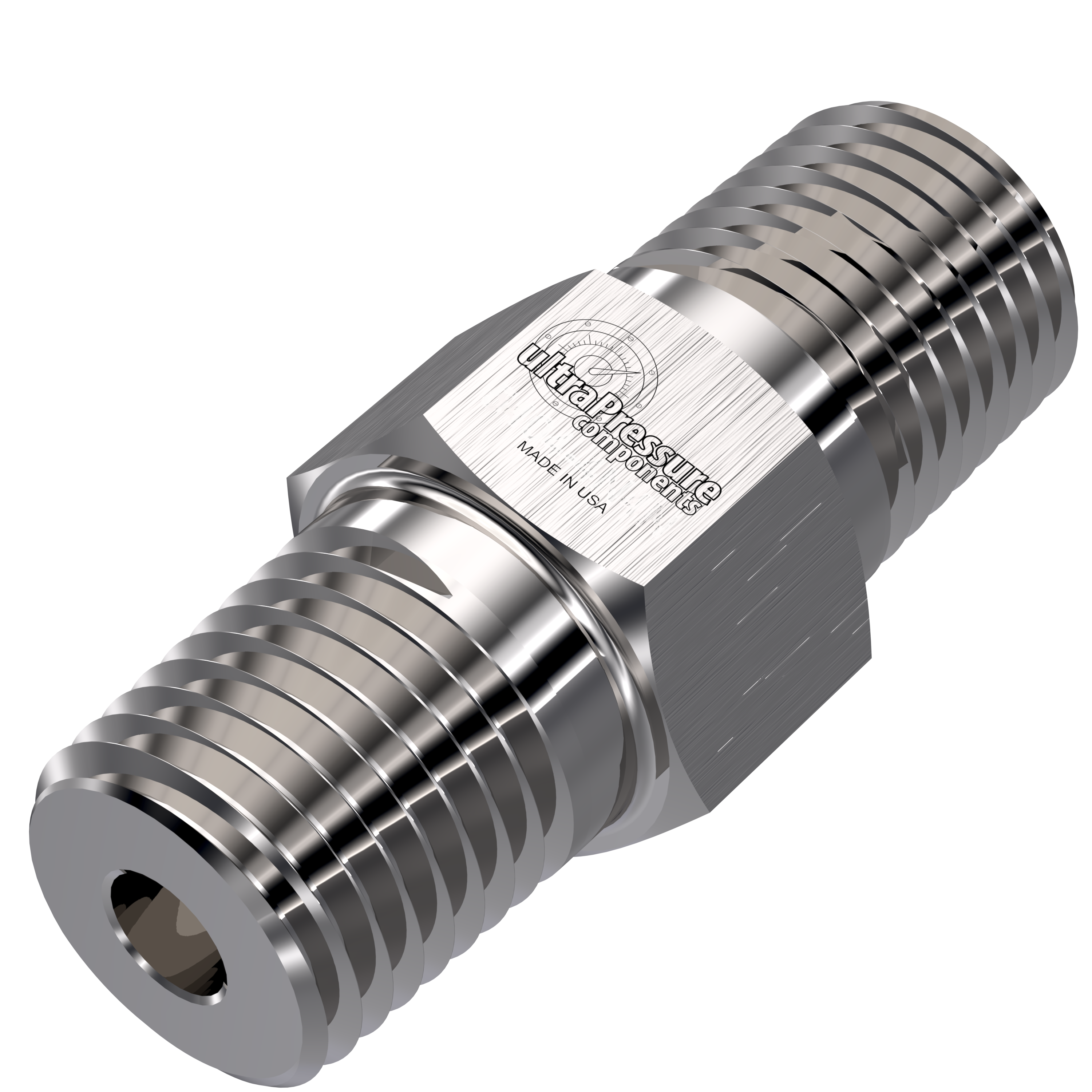 5404-8N16N : UPC 1/2" Male NPT x 1" Male NPT, Stainless Steel, 10,000psi