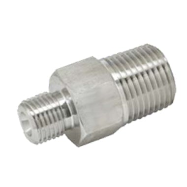 5404-16N6B : UPC 1" Male NPT x 3/8" Male BSP, Stainless Steel, 10,000psi