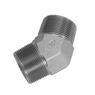 5501-04-04-FG-OHI : OHI 0.25 (1/4") Male NPT x 0.25 (1/4") Male NPT 45-degree Elbow, Forged Steel