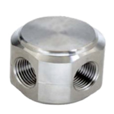 5652-6N : UPC 3/8" Female NPT Cross, Stainless Steel, 15,000psi