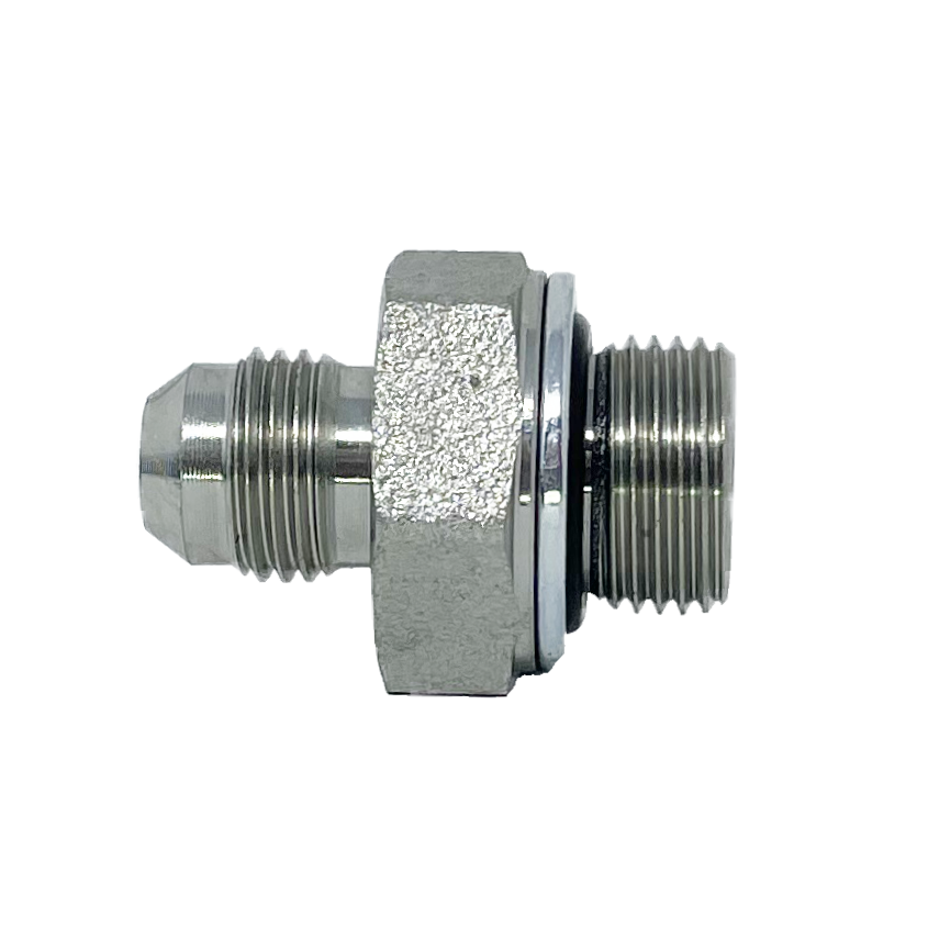 SS9002-04-06 : Adaptall Straight Adapter, Male 0.25 (1/4") JIC x Male 0.375 (3/8") BSPP, Stainless Steel
