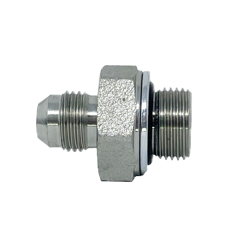 9002-10-08 : Adaptall Straight Steel Adapter, 7/8-14 (-10) Male JIC x 1/2-14 (-08) Male BSPP Port Only