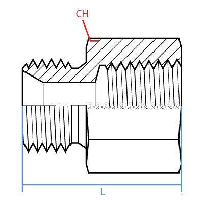 9235-08X1.0-02 : Adaptall Straight Adapter, Male 8MM Metric x Female 0.125 (1/8") NPT, Carbon Steel