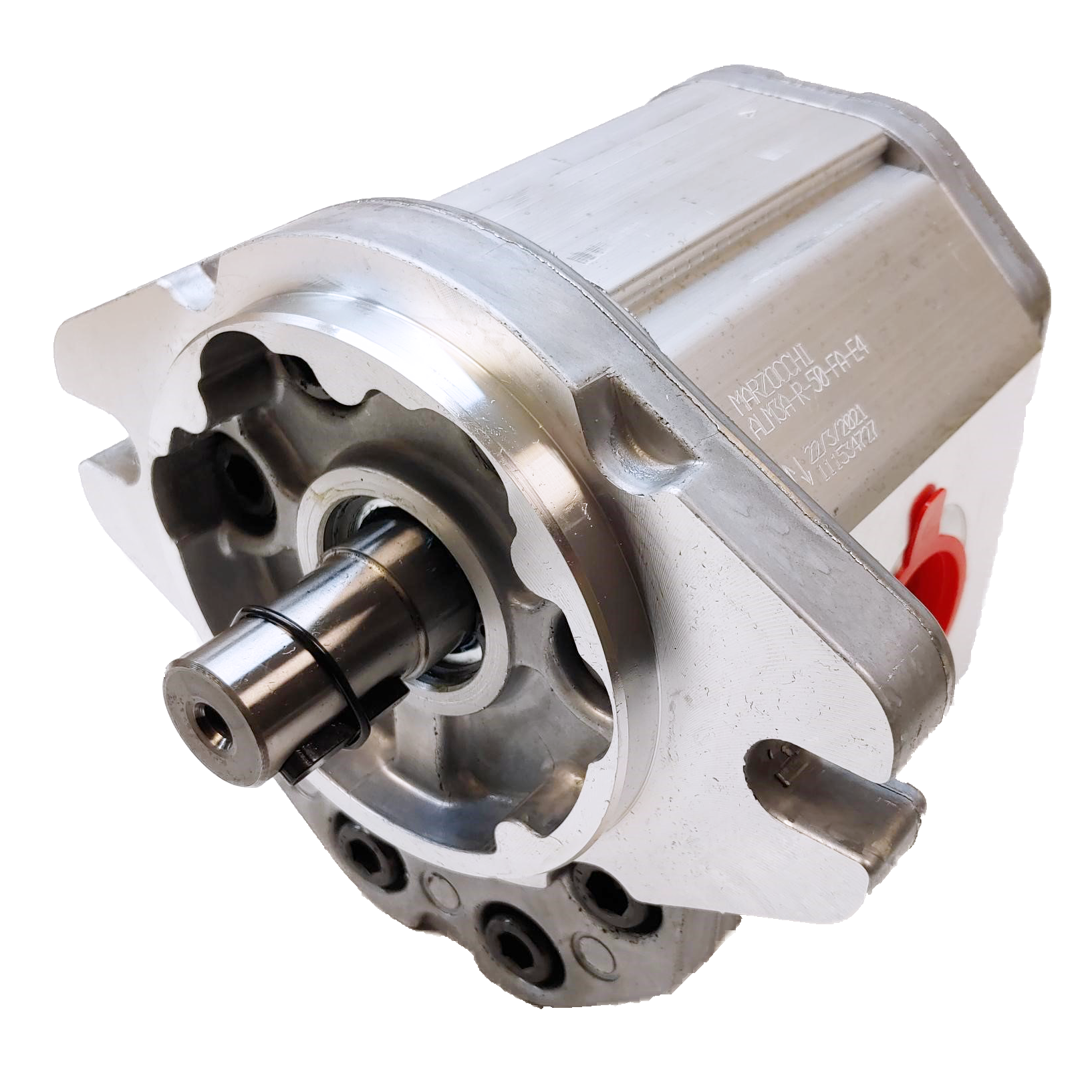 ALM3A-R-80-FA-E4 : Marzocchi Gear Motor, Bidirectional, 52cc, 2900psi rated, 2500RPM, 1.25" (#20) SAE ports, 7/8" Bore x 1/4" Keyed Shaft (SAE B)