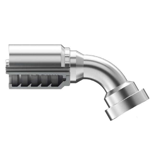 B2-FH60-2020: Continental Hose Fitting, 1.25 (1-1/4") Hose ID x 1.25 (1-1/4") Code 62, 60-Degree Connection