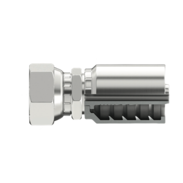 B2-JCFX-0404: Continental Hose Fitting, 0.25 (1/4") Hose ID x 7/16-20 Female JIC, Straight Swivel Connection