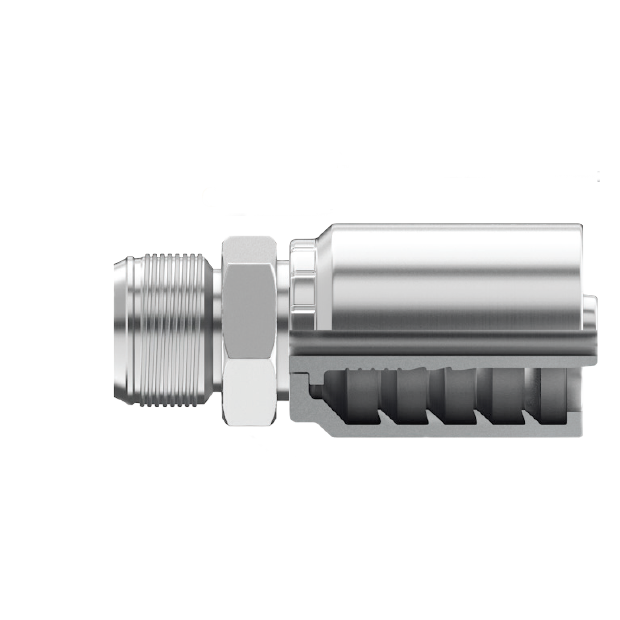 B2-JCM-0404: Continental Hose Fitting, 0.25 (1/4") Hose ID x 7/16-20 Male JIC, Straight Rigid Connection