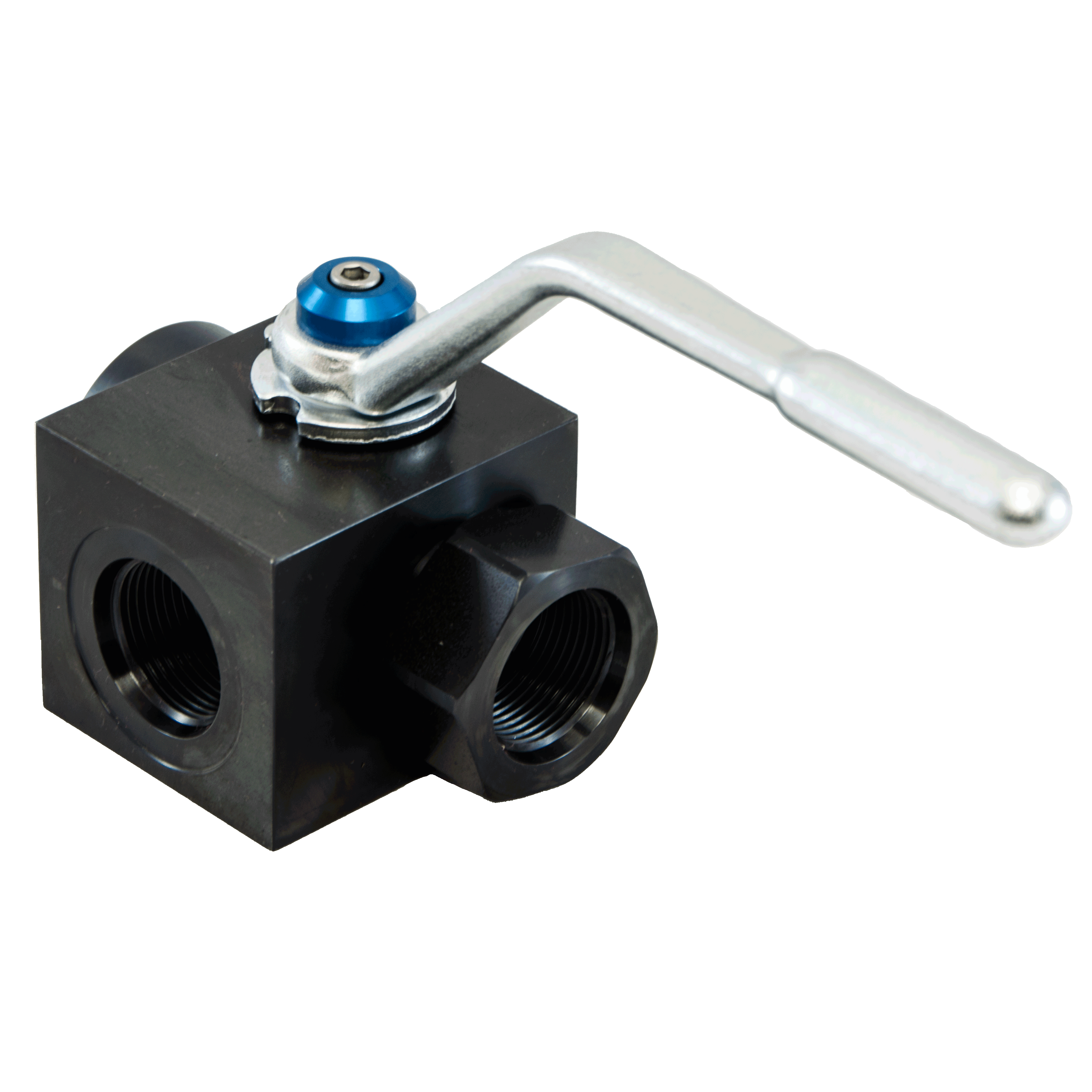 BV3D-0500N-A-1111 : DMIC 3-Way Diverter Ball Valve, 1/2 NPT, Carbon Steel, 3000psi, Three-Way