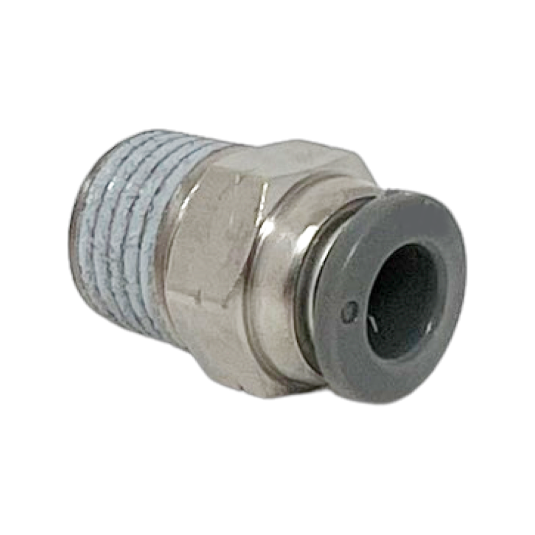 C24250428-10PACK : Norgren Straight adapter(internal and external hex), 9/16 external hex, 1/4 NPT thread, 1/4 tube O/D port