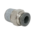 C24250428-10PACK : Norgren Straight adapter(internal and external hex), 9/16 external hex, 1/4 NPT thread, 1/4 tube O/D port