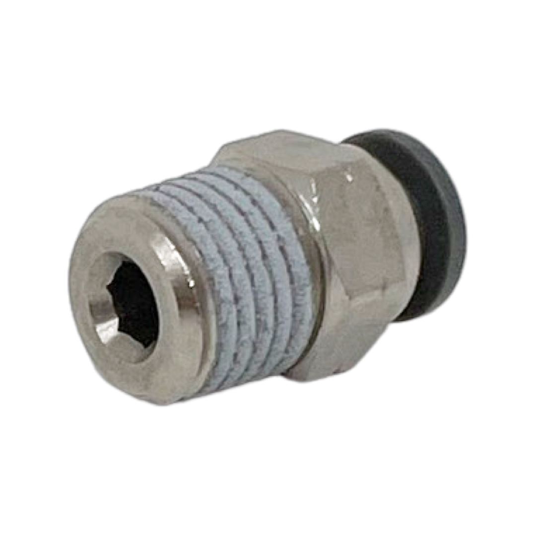 C24250418-10PACK : Norgren Straight adapter(internal and external hex), 1/2 external hex, 1/8 NPT thread, 1/4 tube O/D port