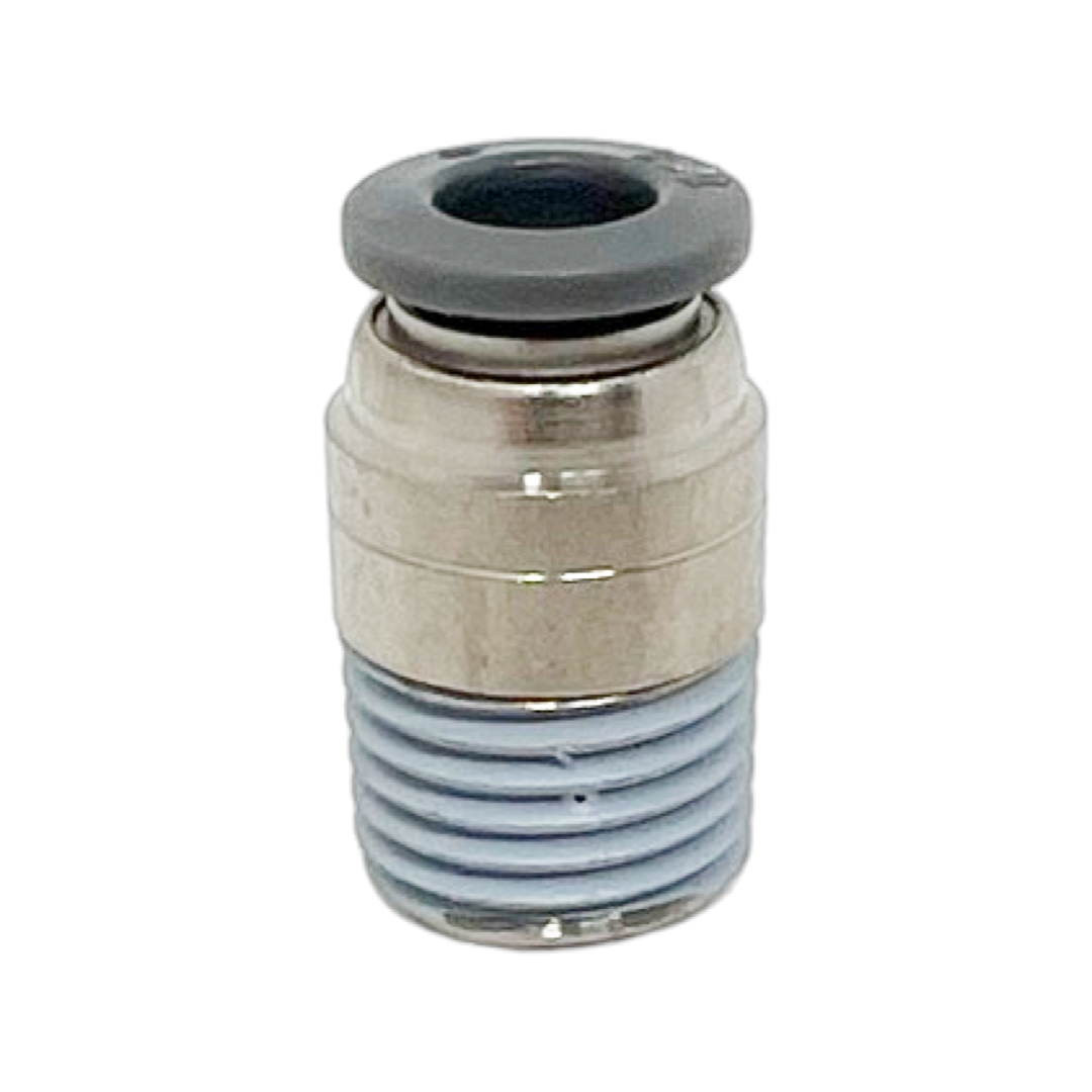 C242A0628-10PACK : Norgren Straight adapter (internal hex only), 3/8 tube O/D, 1/4 NPT thread