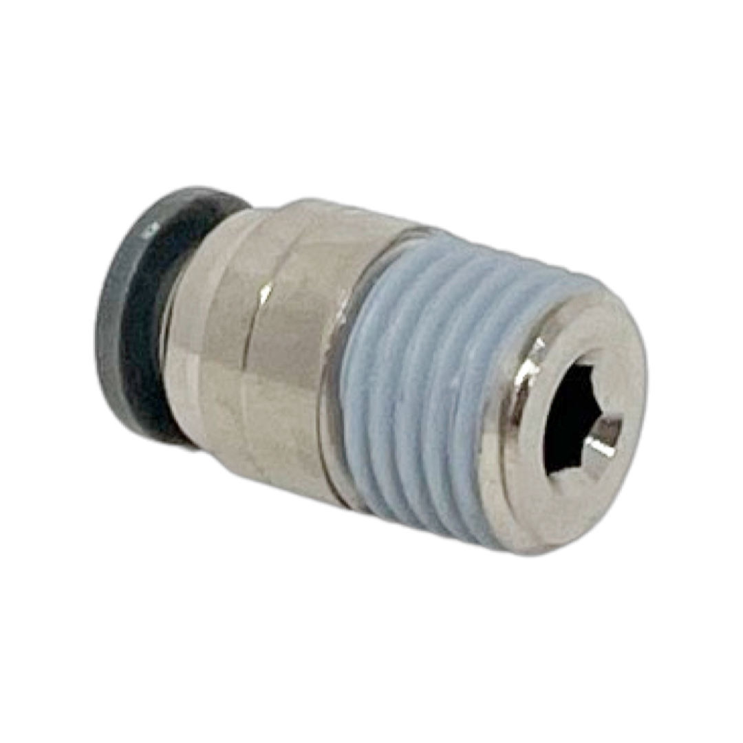 C242A0728-10PACK : Norgren Straight adapter (internal hex only), 1/2 tube O/D, 1/4 NPT thread