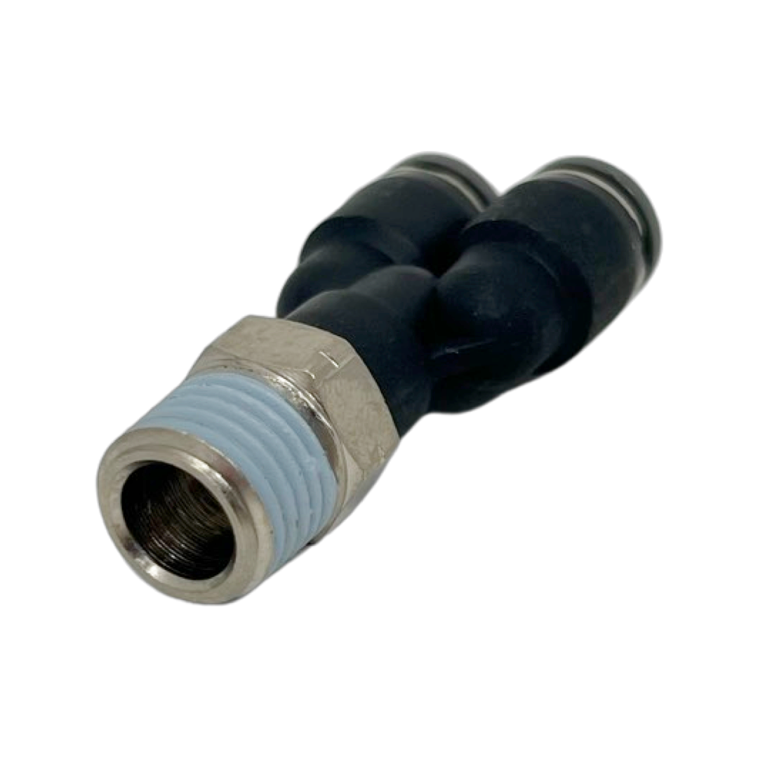 C24880210-10PACK : Norgren Swivel Y adapter, 5/32 tube O/D, 10/32 UNF thread