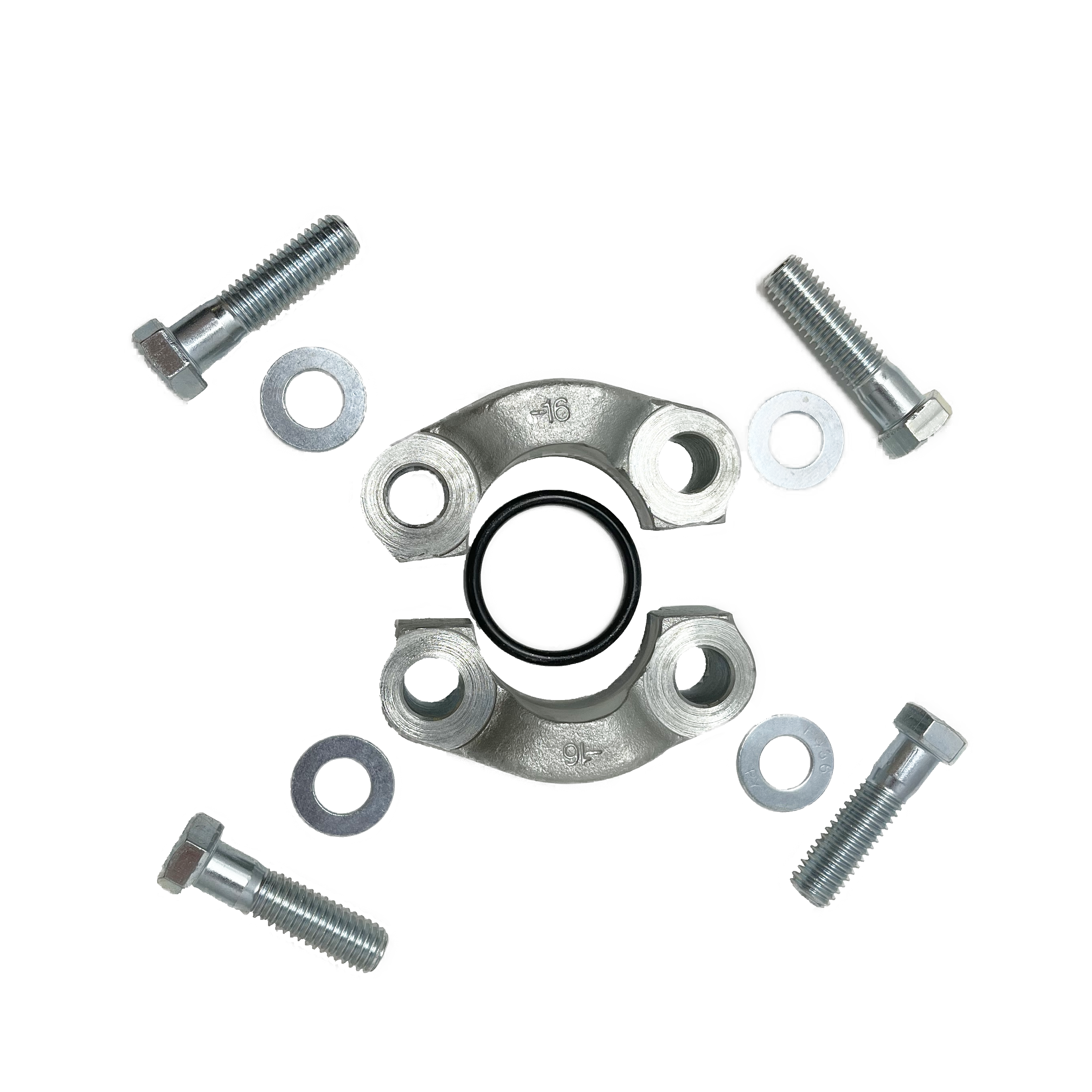 40SFXO : AFP Split Flange Kit, Steel, 2.5" Code 62, 6000psi, Includes two (2) halves, four (4) bolts, four (4) washers, and one (1) O-Ring