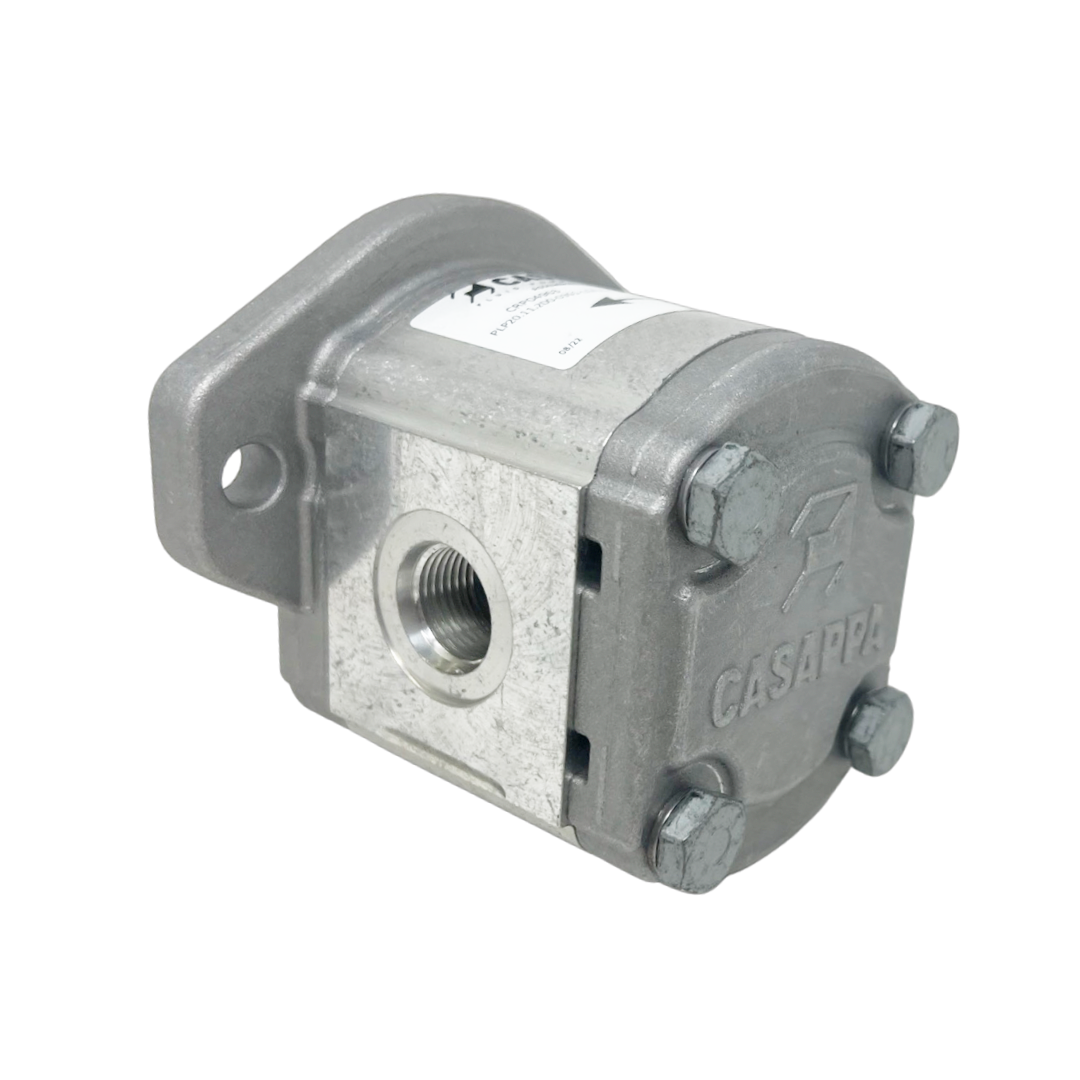 PLP20.11,2D0-31S1-LOF/OC-S7-N-EL-FS : Casappa Polaris Gear Pump, 11.23cc, 3625psi Rated, 3500RPM, CW, 5/8" Keyed Shaft, SAE A 2-Bolt Flange, 1" #16 ORB Inlet, 0.625 (5/8") #10 SAE Outlet, Aluminum Body & Flange