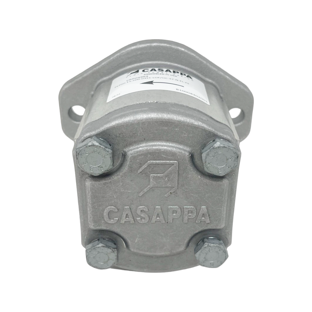 PLP20.11,2S0-07S1-LOF/OC-S7-N-EL-FS : Casappa Polaris Gear Pump, 11.23cc, 3625psi Rated, 3500RPM, CCW, 11T 16/32dp Shaft, SAE A 2-Bolt Flange, 1" #16 ORB Inlet, 0.625 (5/8") #10 SAE Outlet, Aluminum Body & Flange