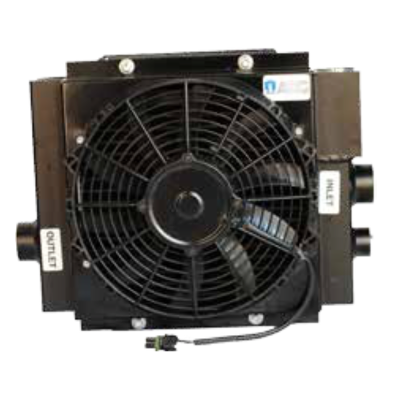 DCS20-24-BP65 : AKG CooL-Line DCS Series Cooler, 24V, 1-Fan, #20 (1.25"), 65psi Bypass