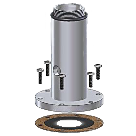 FBS-10816-FG : Magnaloy Spin-On Flange Adapter, Aluminum, Flange to 1 1/2-16 UN, with Gauge Port