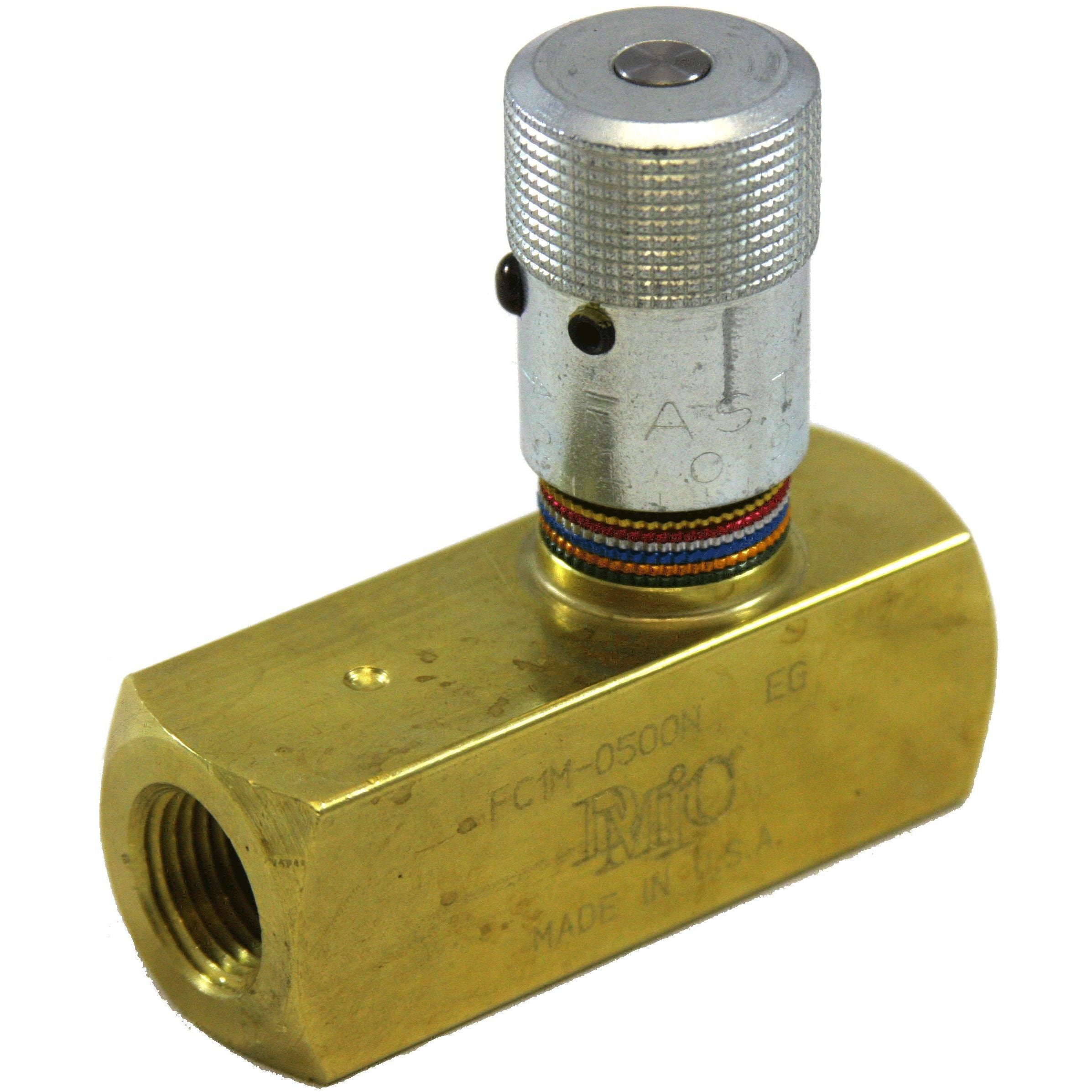 FC1M-1000N : DMIC Flow Control, Unidirectional, with Integrated Check, 1" NPT, Brass, 2000psi